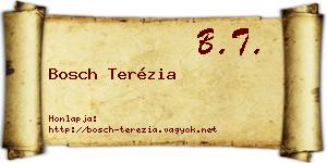 Bosch Terézia névjegykártya